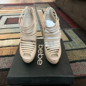 Jennifer strappy nude sandals by Bebe